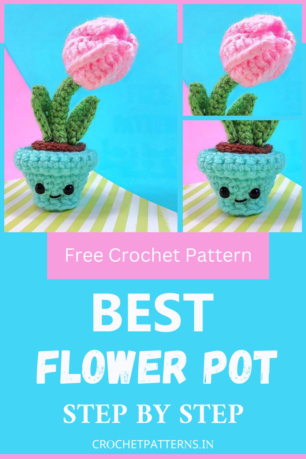 Free Crochet Flower Pot Pattern