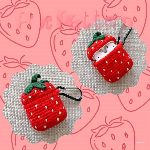 Free Crochet Strawberry Airpods Case Pattern