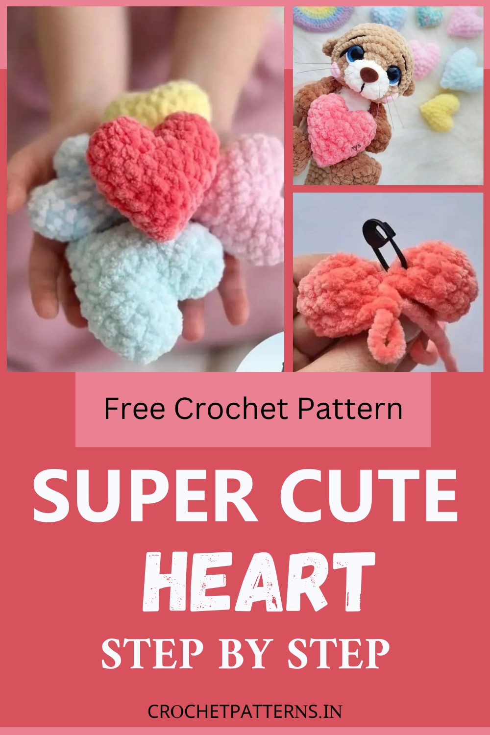 Super Cute Crochet Heart Free Pattern