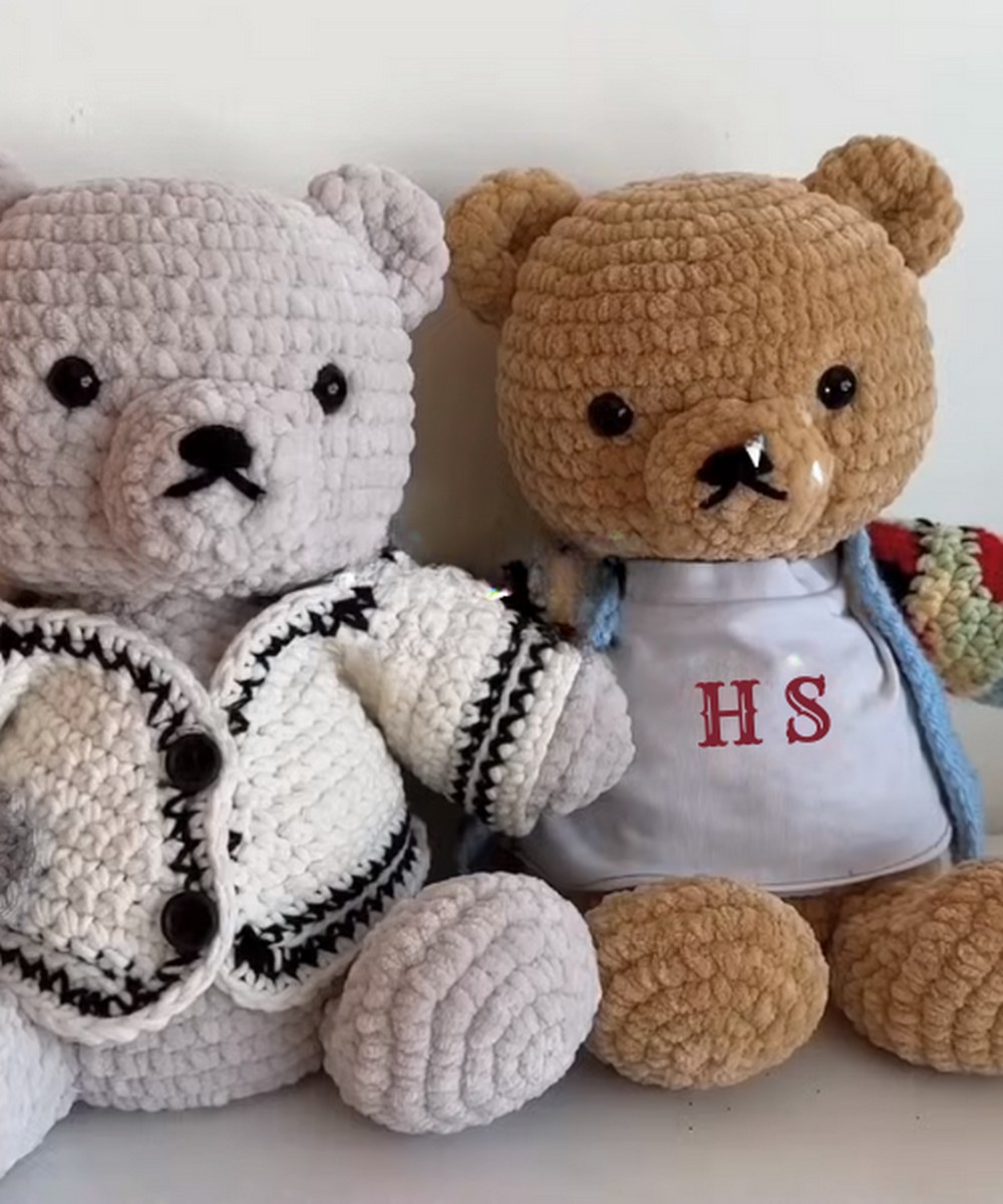 Bear Wearing Cardigan