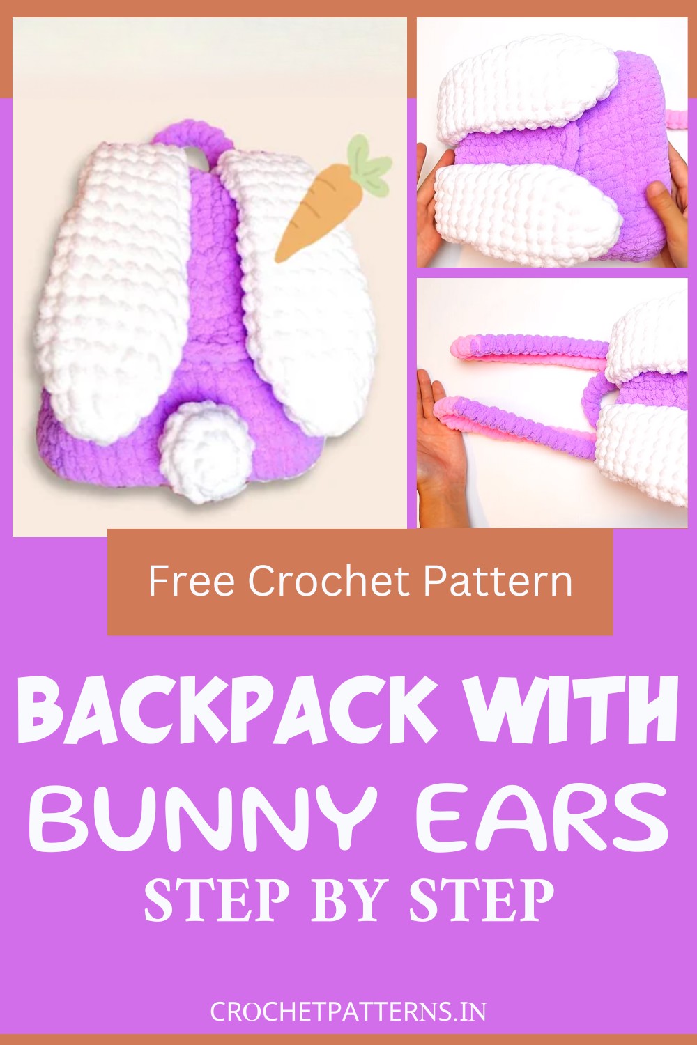 Crochet Backpack With Bunny Ears