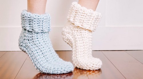 Crochet Bulky Socks Tutorial