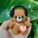 Crochet College Bear Amigurumi