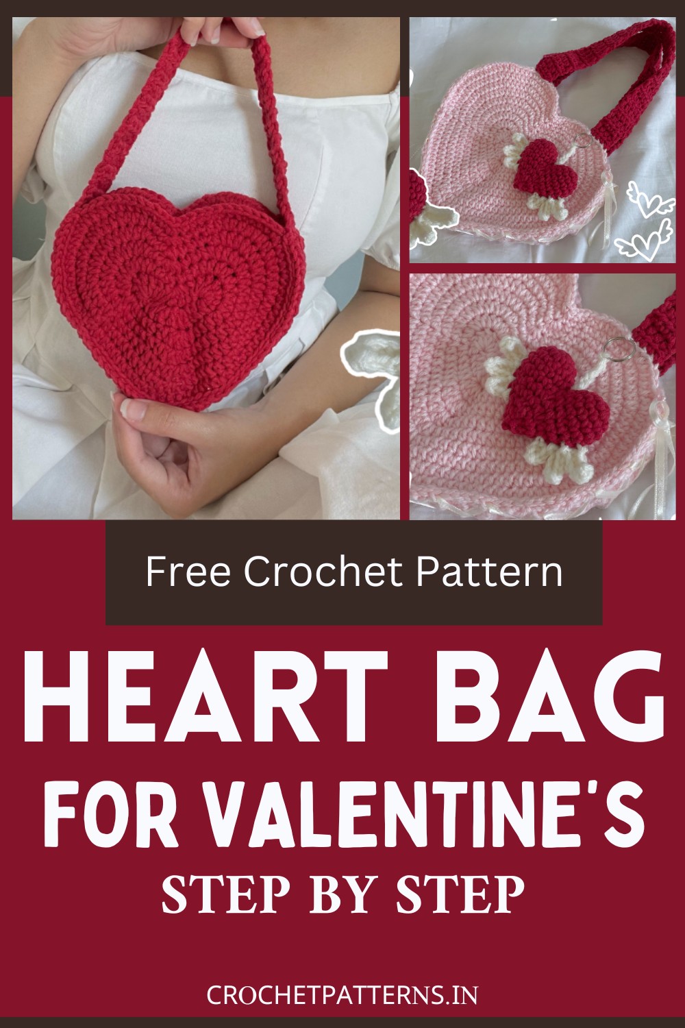 Crochet Heart Bag Pattern For Valentine’s Day Crafting