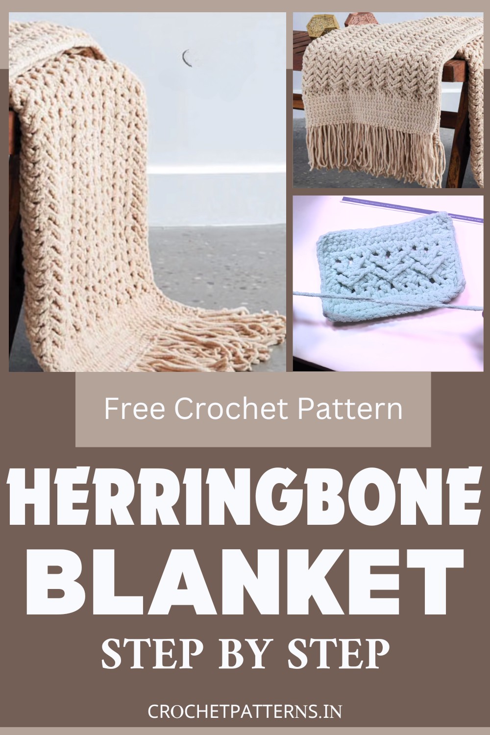 Crochet Herringbone Stitch Blanket