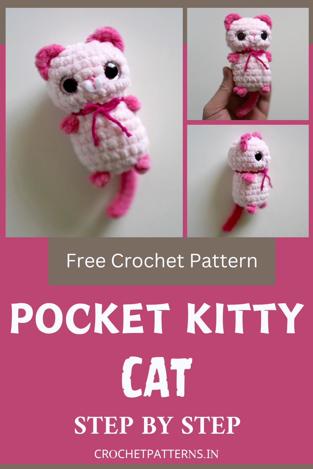 Crochet Pocket Kitty Cat Pattern