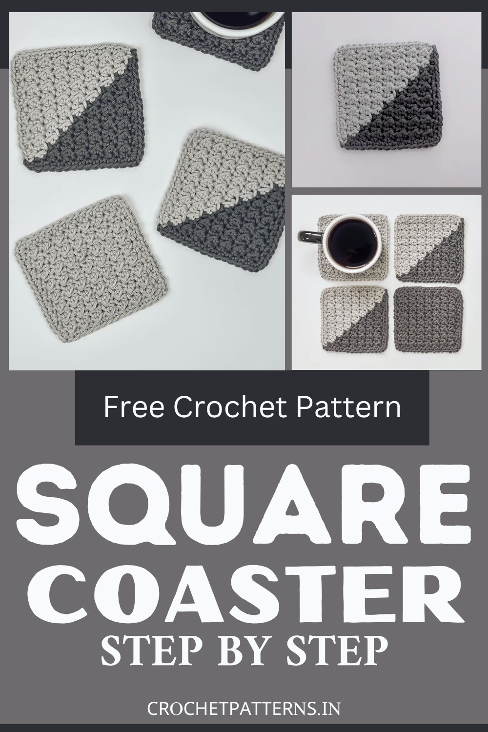 Crochet Square Coaster Pattern