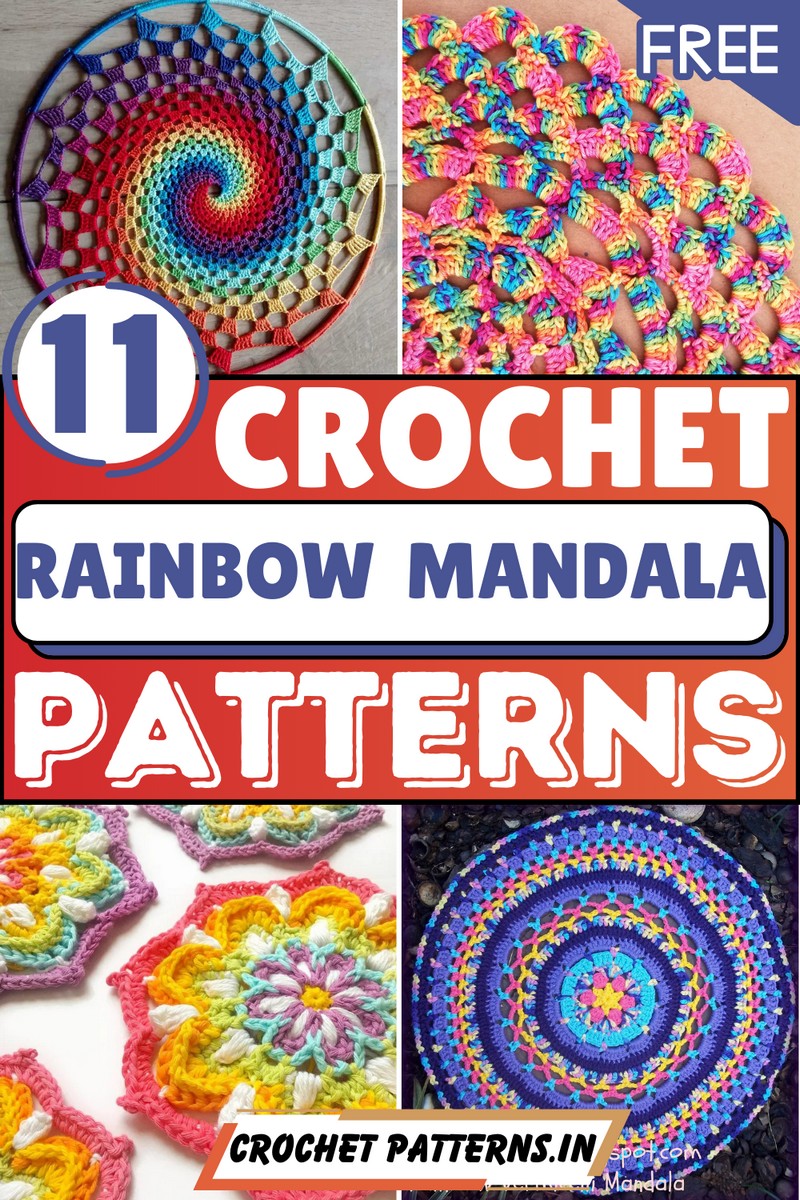 Free Crochet Rainbow Mandala Patterns