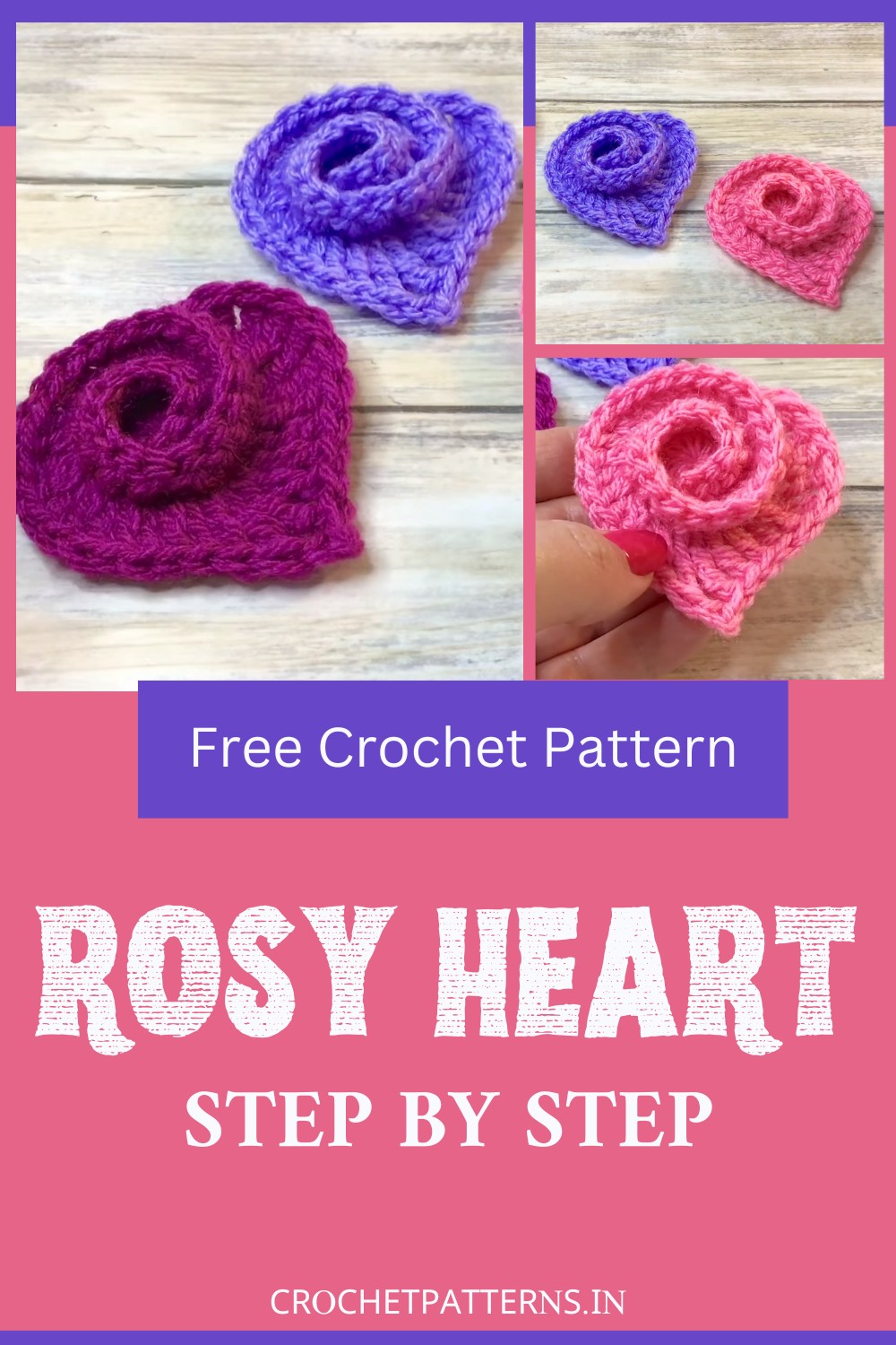 How to Crochet a Rosy Heart