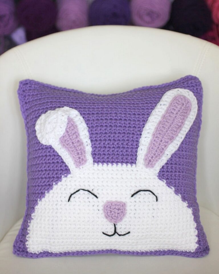 Cute Crochet Bunny Pillow Pattern