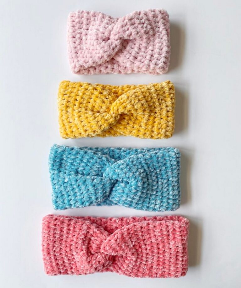 Colorful Velvet Twist Headbands For All Sizes all done