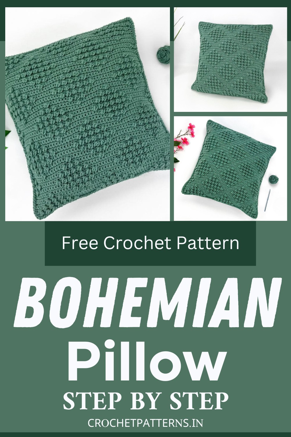 Crochet Bohemian Pillow