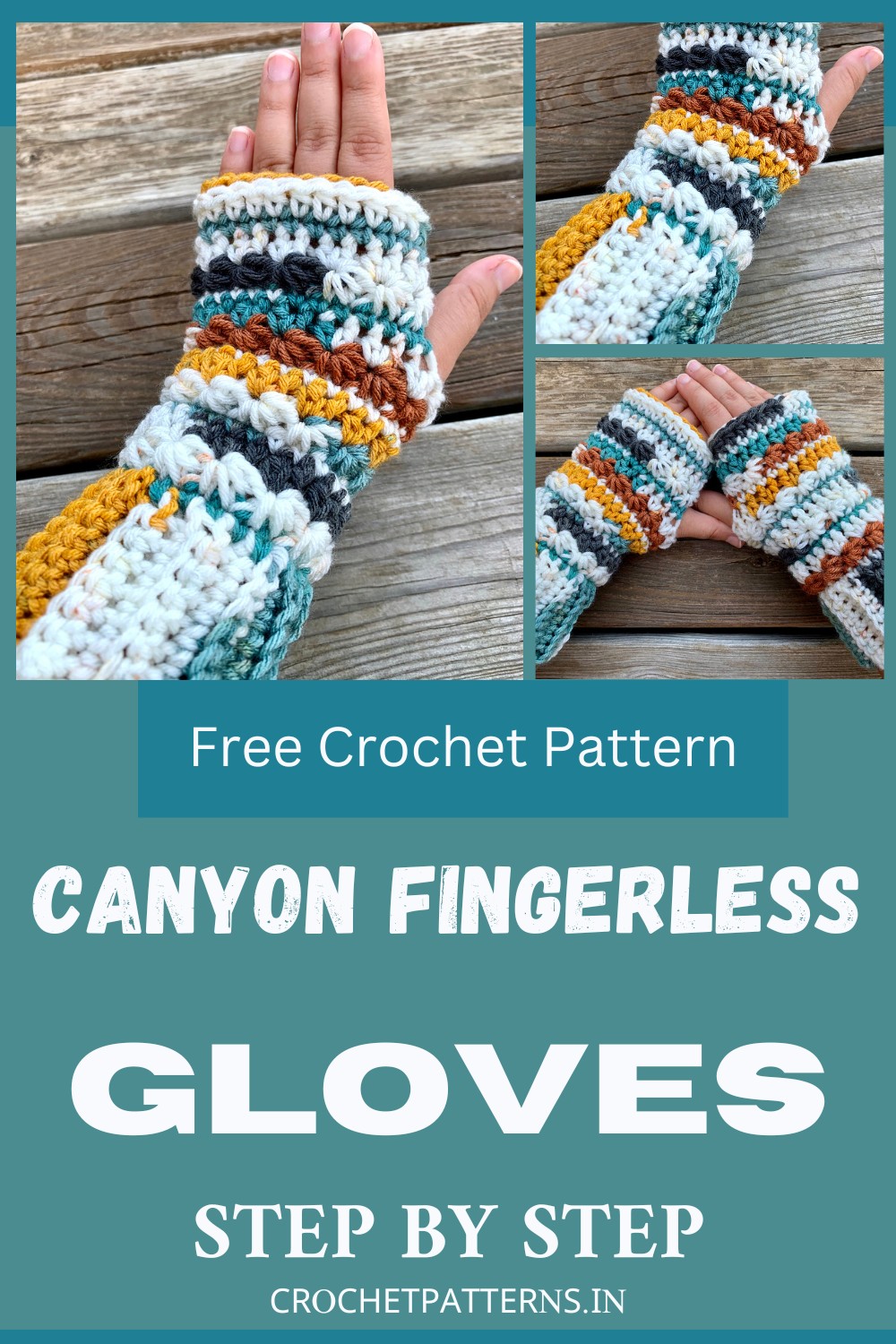 Crochet Canyon Fingerless Gloves