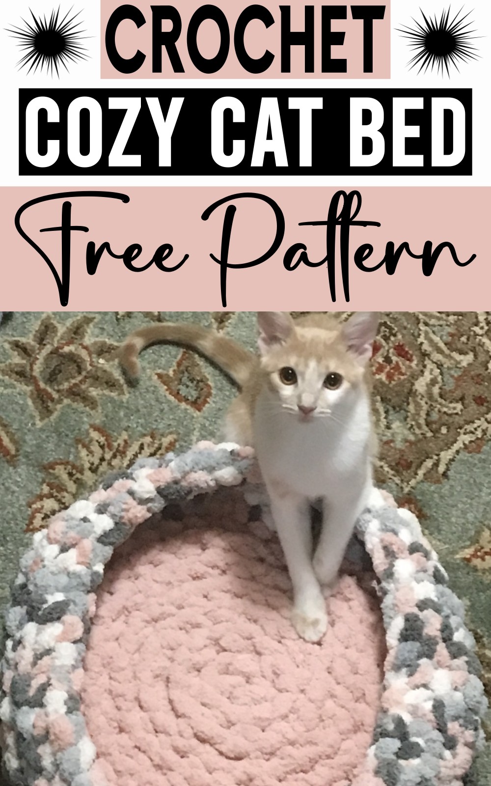 Crochet Cozy Cat Bed