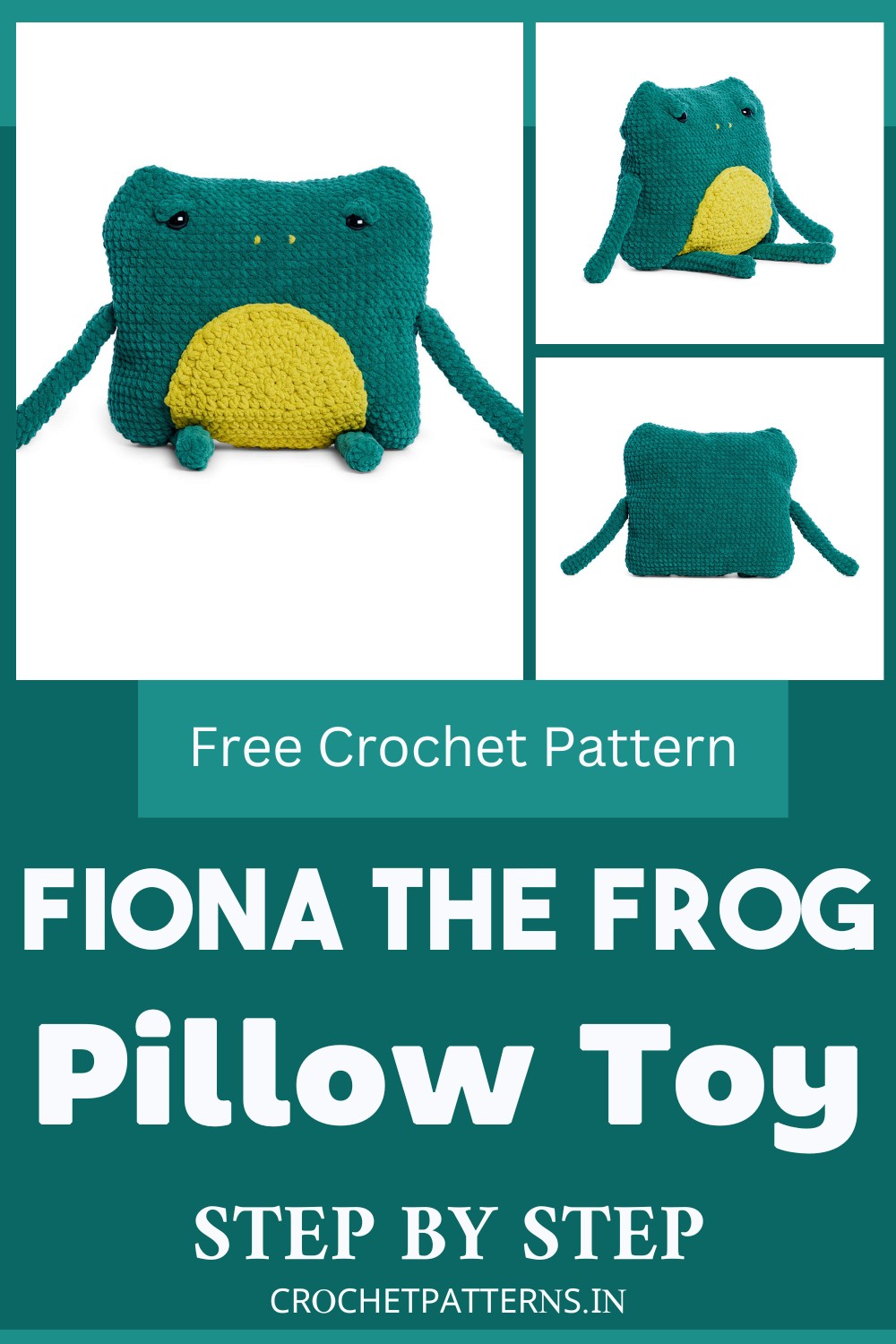 Crochet Fiona The Frog Pillow Toy
