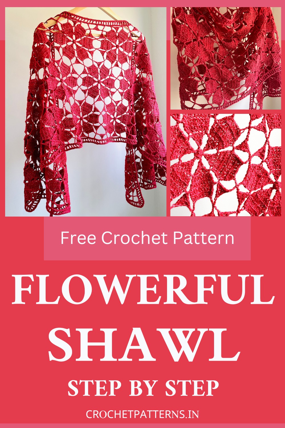 Crochet Flowerful Shawl