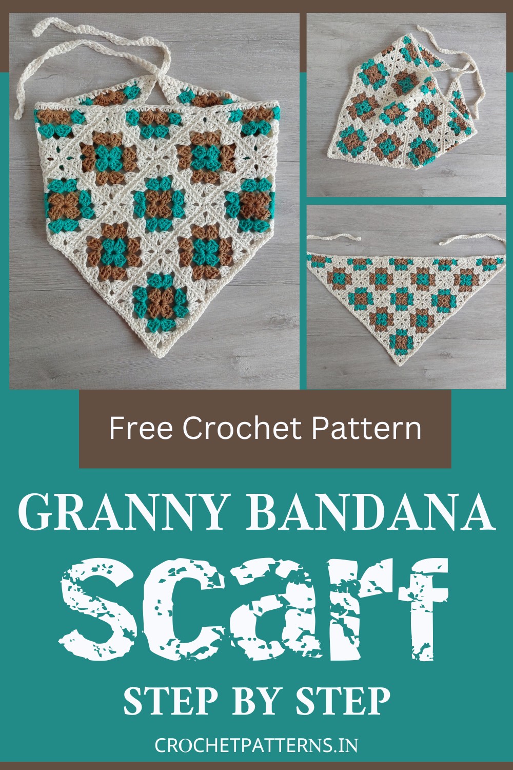 Crochet Granny Bandana Scarf