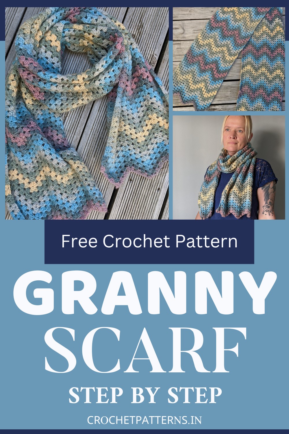 Crochet Granny Scarf
