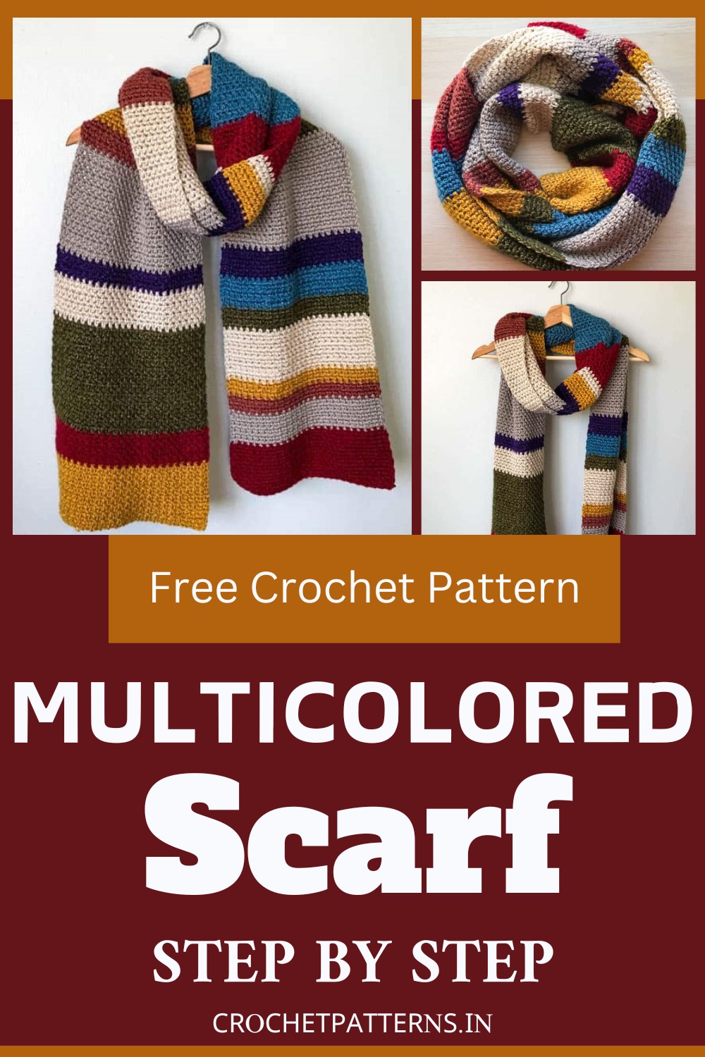 Crochet Multicolored Scarf