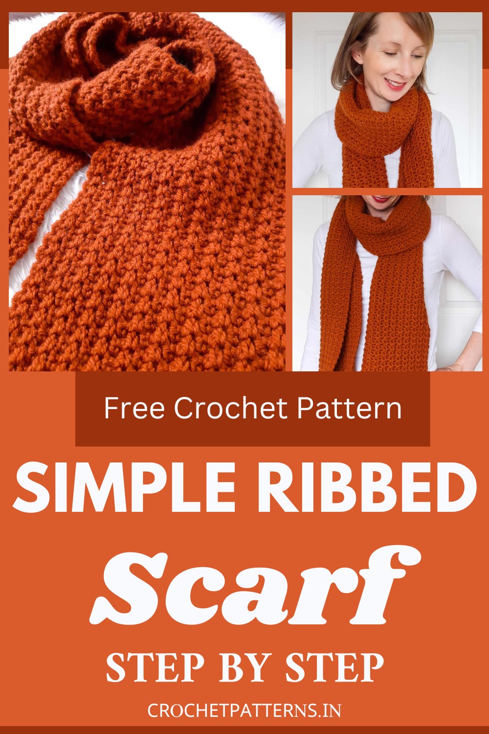 Crochet Simple Ribbed Scarf