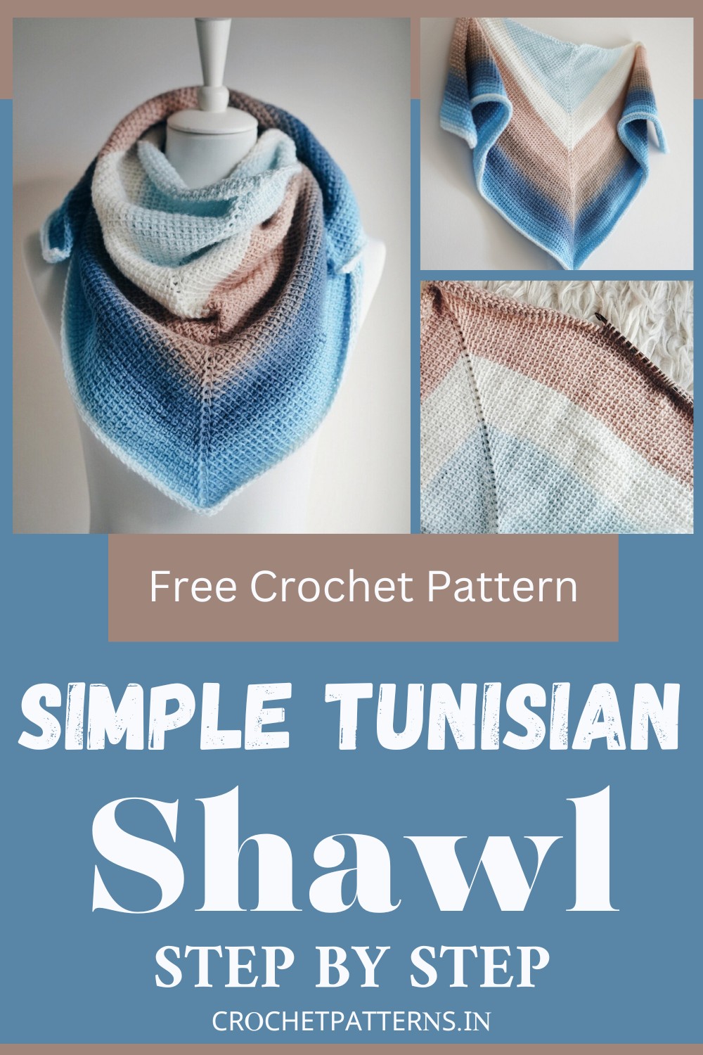 Crochet Simple Tunisian Shawl a