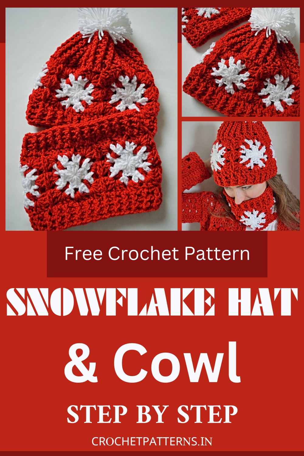 Crochet Snowflake Hat & Cowl