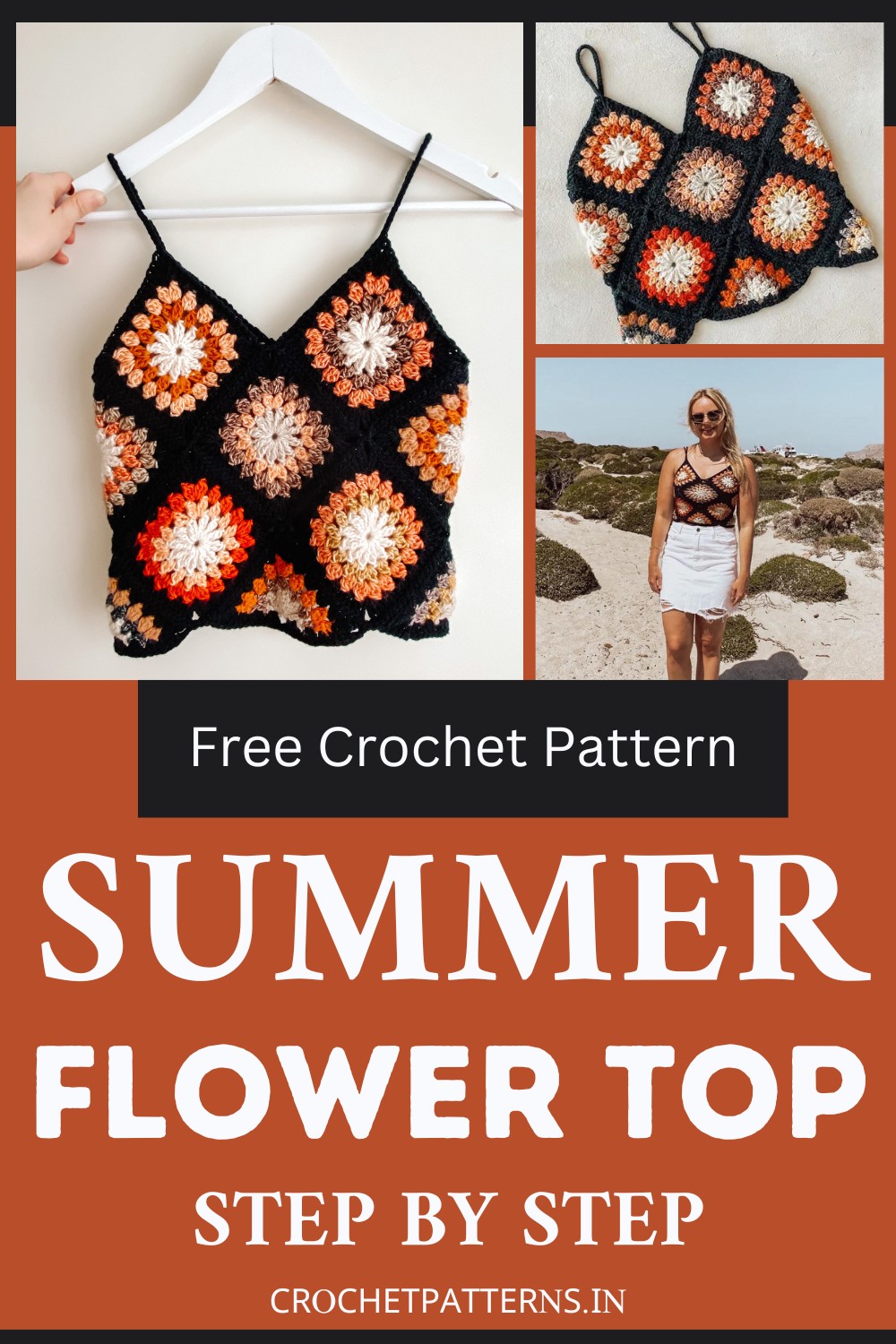 Crochet Summer Flower Top