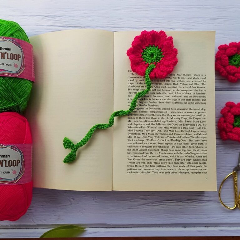 Crochet Flower Bookmark Patterns For Spring-Themed Reading