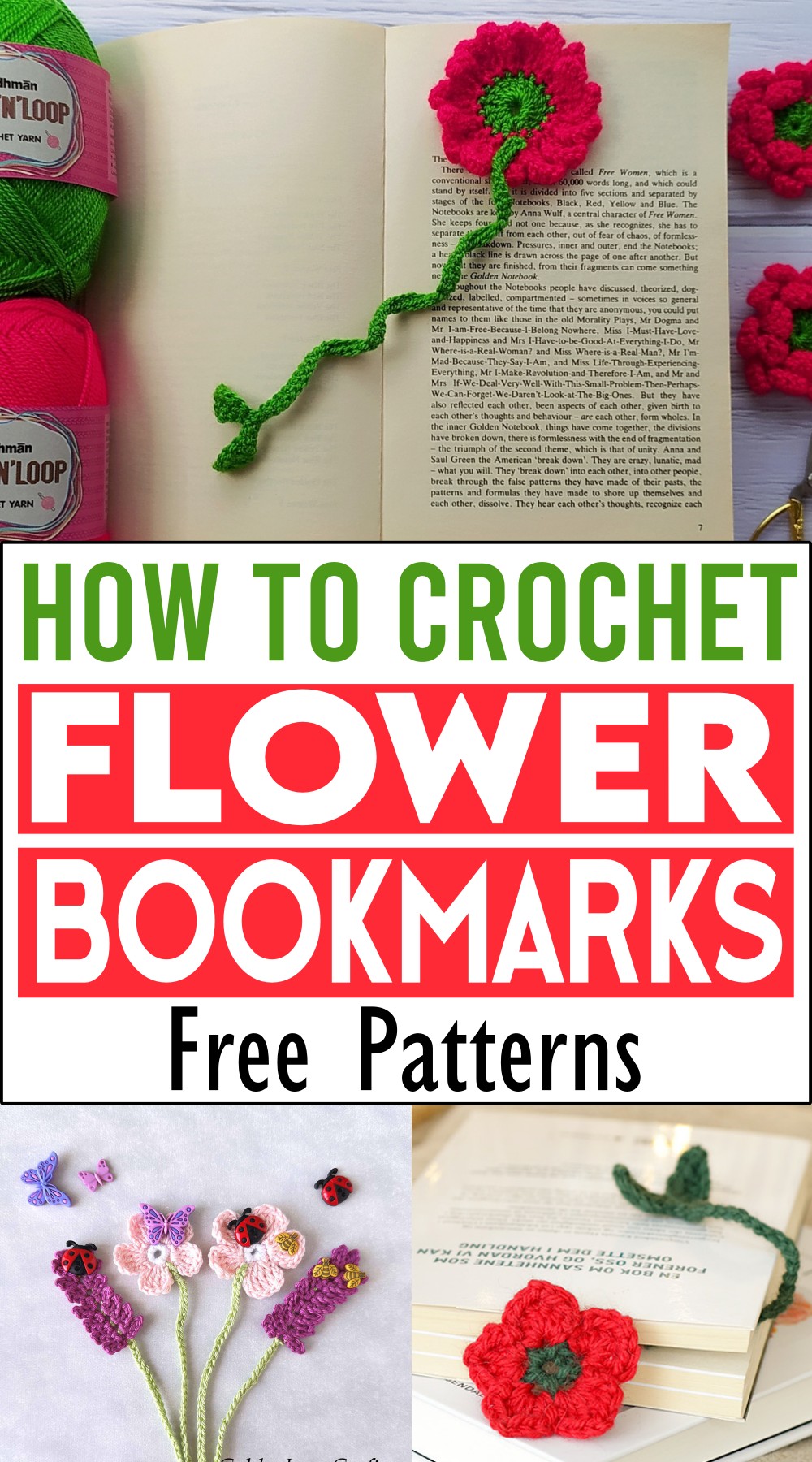 How to Crochet Flower Bookmarks