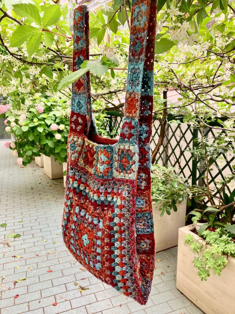 How to Crochet Granny Colors Autumn Tote Bag