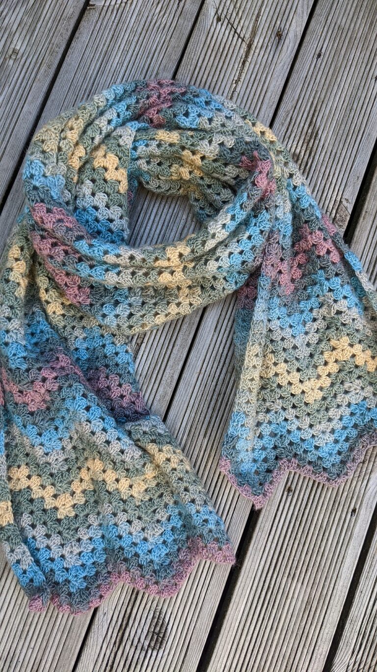 Crochet Granny Scarf for Winter Warmth and Style
