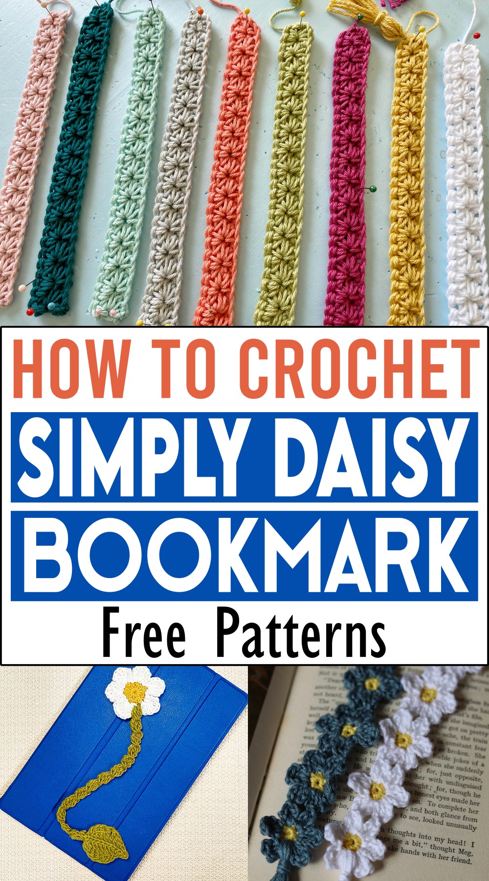 How to Crochet Simply Daisy Bookmark