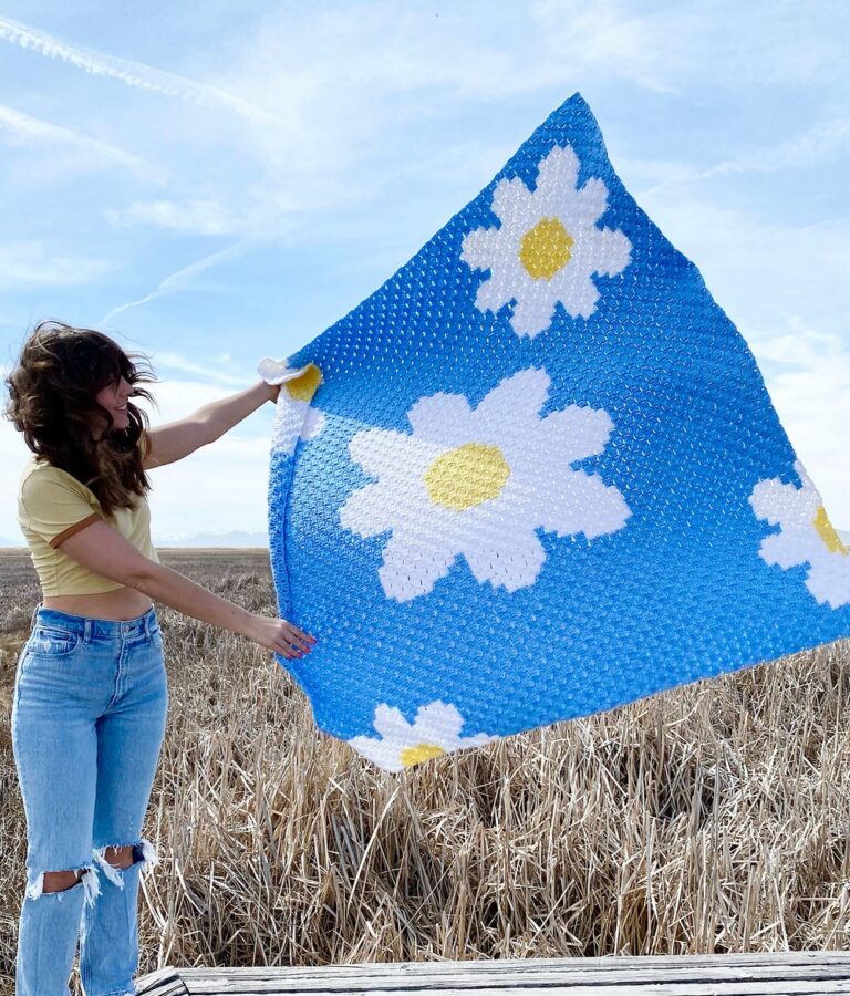 How To Crochet The Daisy Day Throw Pattern