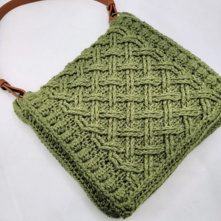 Crochet Irish Adventure Bag Pattern With Leather Strap