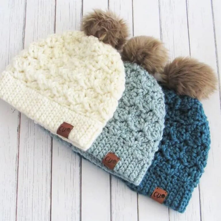 Cozy Crochet Pom Pom Hat Pattern For Beginners