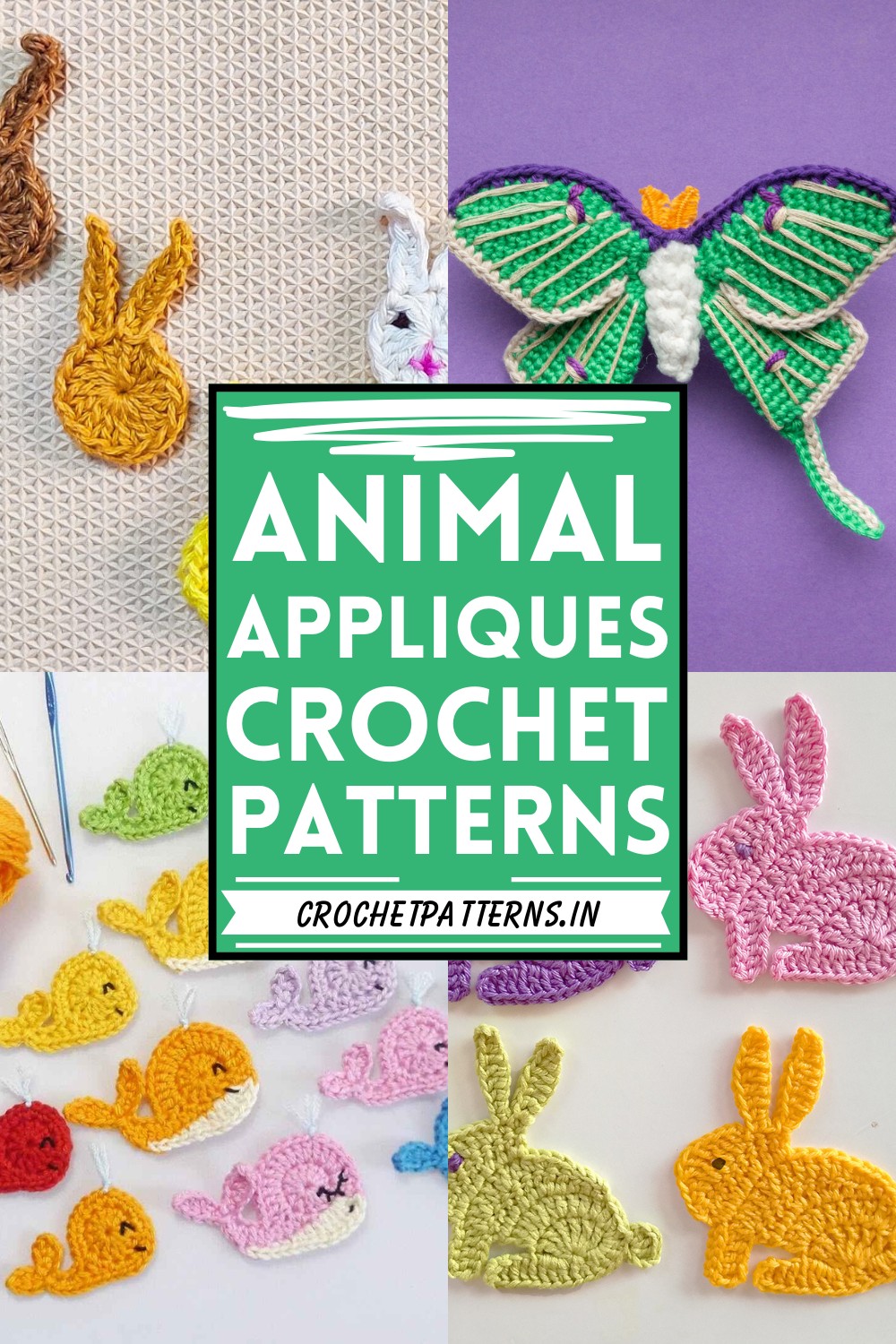 Crochet Animal Appliques Patterns