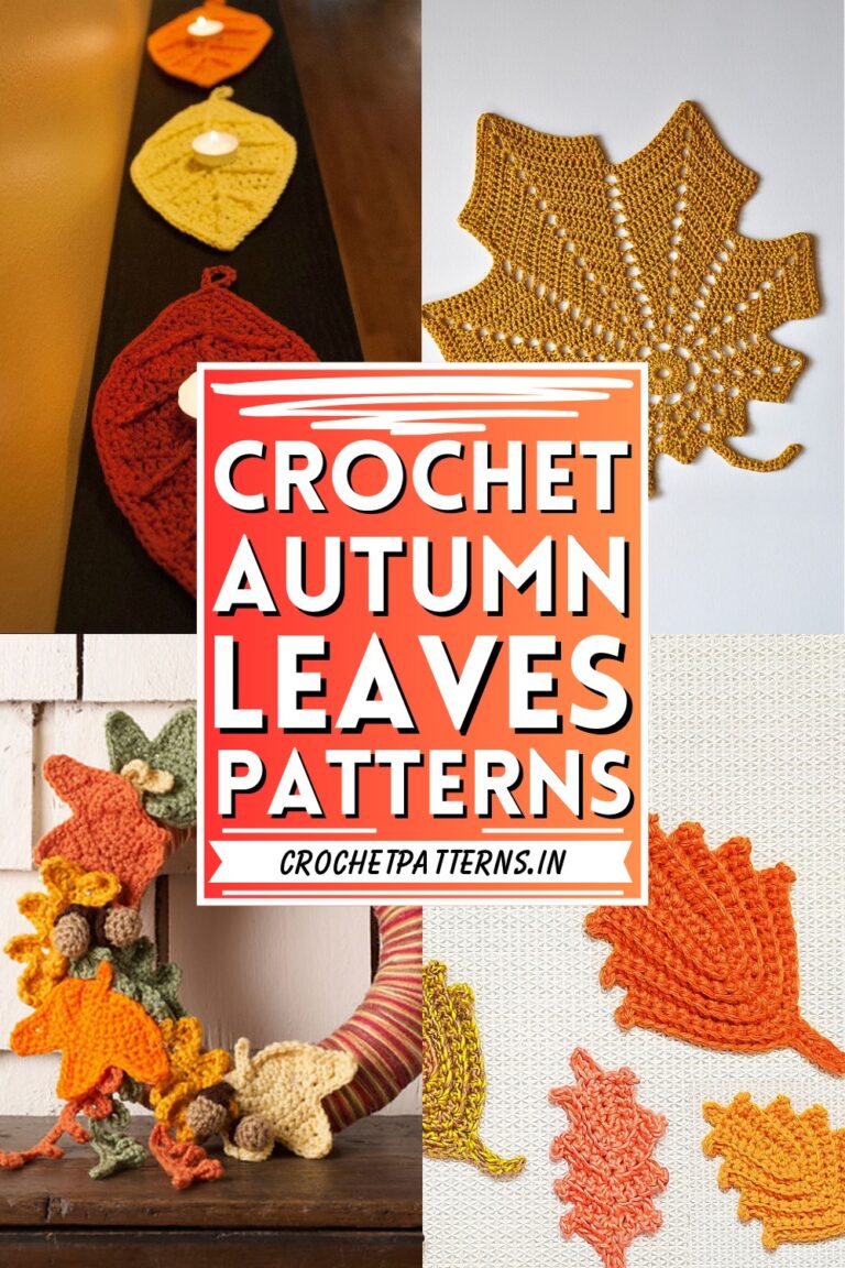 Crochet Autumn Leaves Patterns For Lively Party Decorations