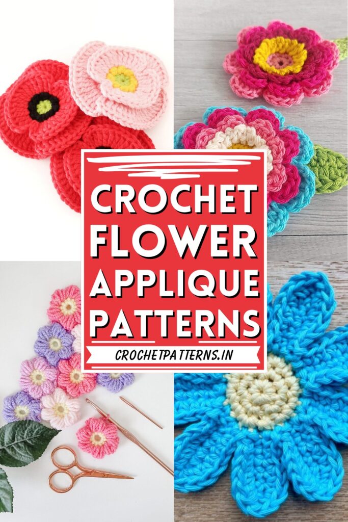 Unique Softer Crochet Flower Applique Patterns
