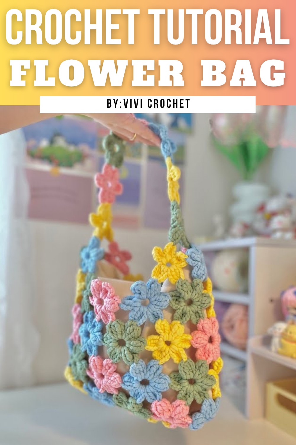 Crochet Flower Bag Tutorial