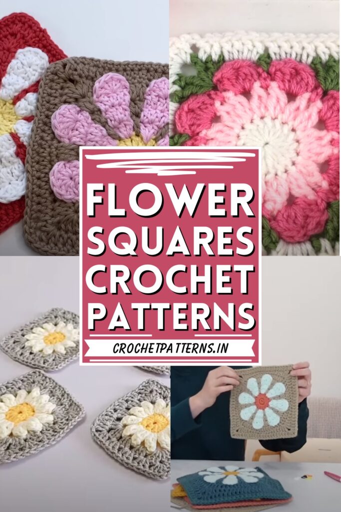 Square Patterns Flowers Free Textured Crochet Flower Square Patterns