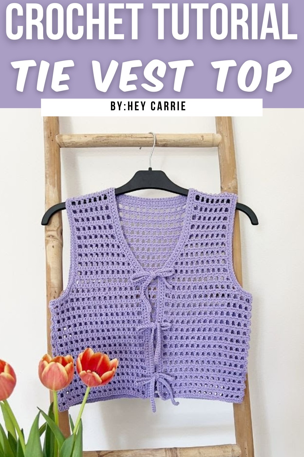 Crochet Front Tie Vest Top Tutorial