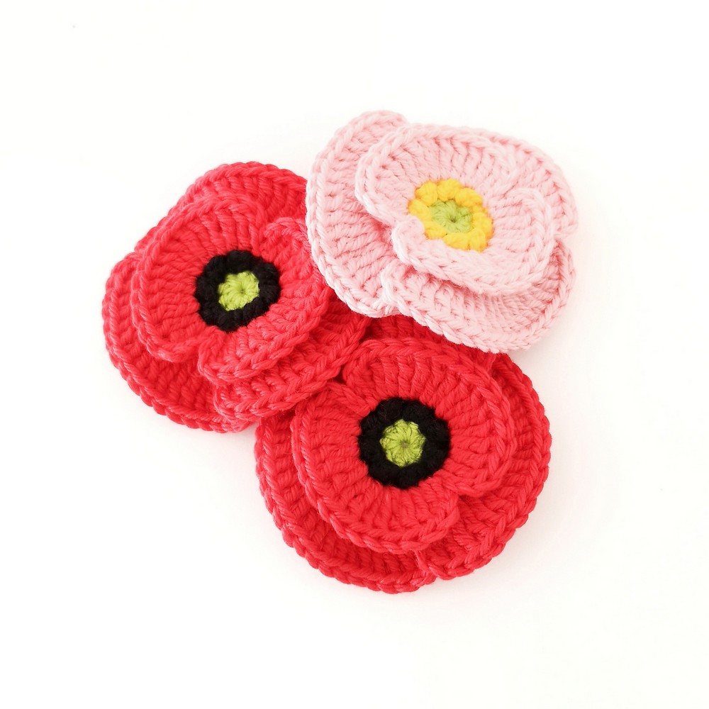 Crochet Poppy Flower Pattern