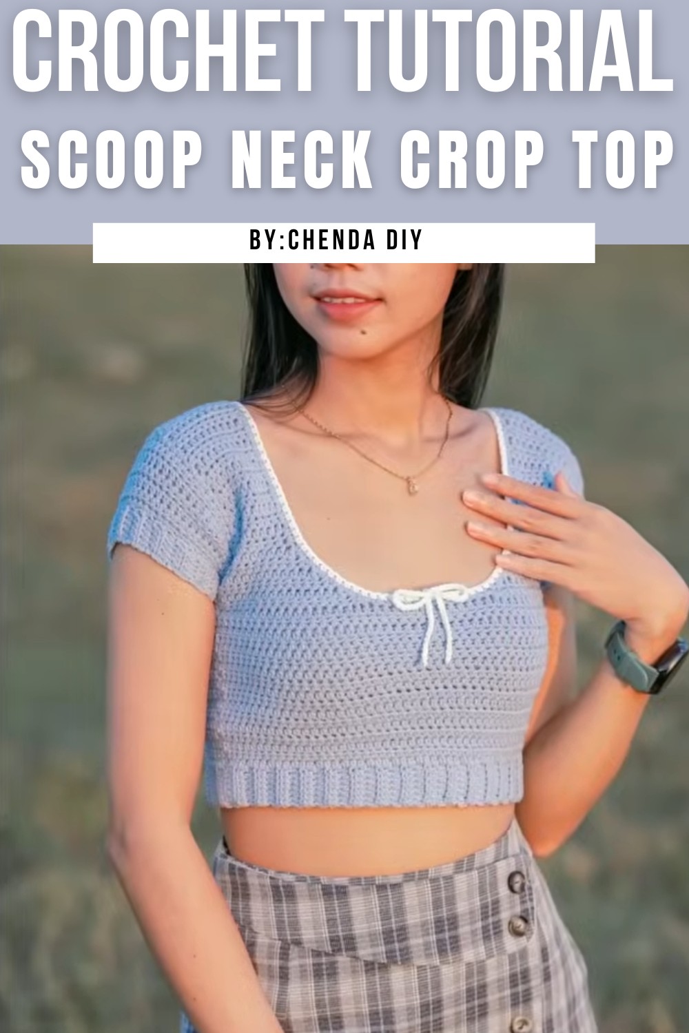 Crochet Scoop Neck Crop Top
