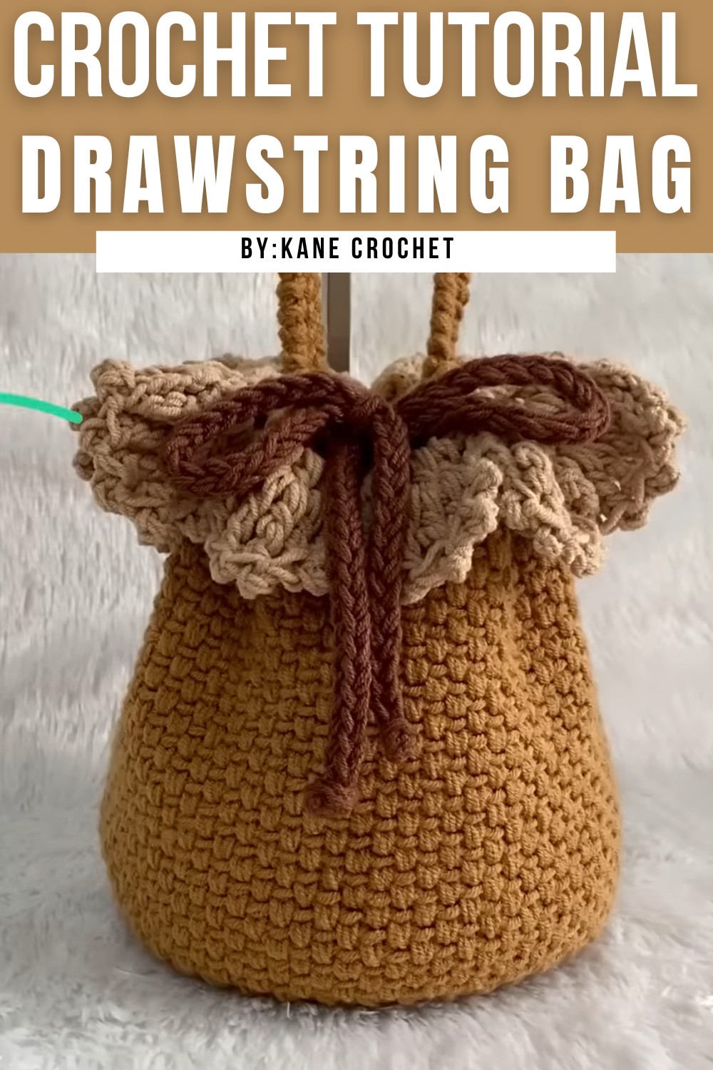 Cute Crochet Drawstring Bag Tutorial
