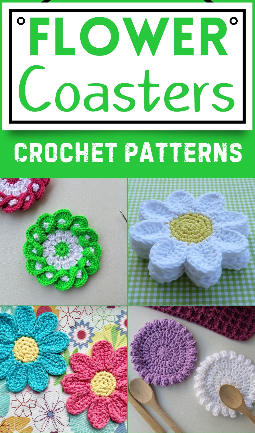 Free Crochet Flower Coaster Pattern
