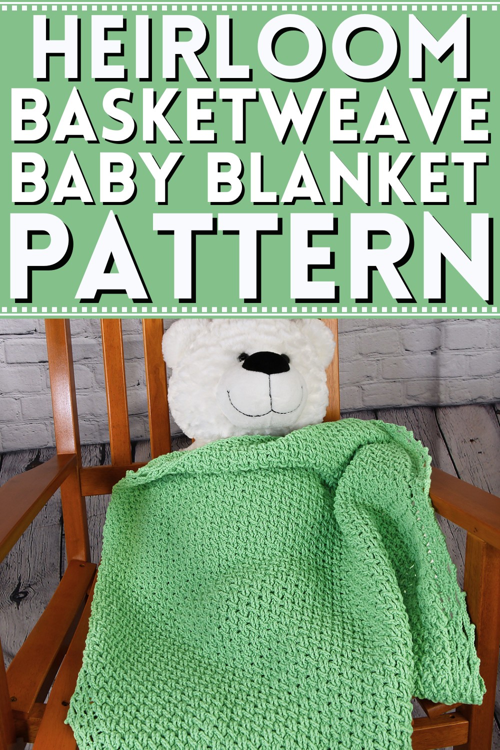 Heirloom Basketweave Baby Blanket