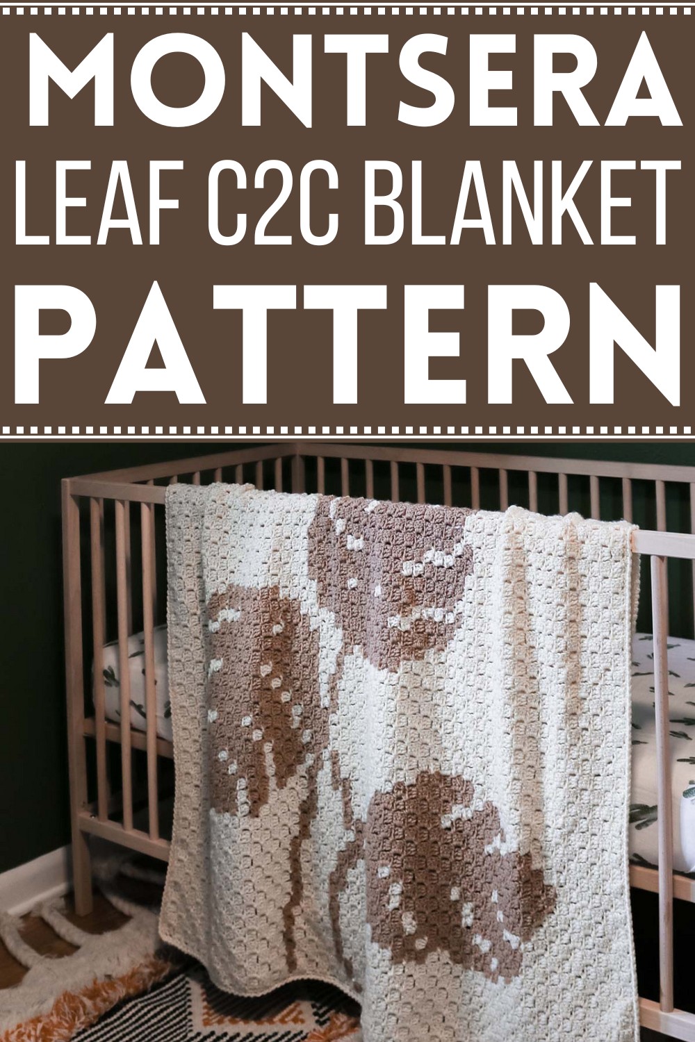 Montsera Leaf C2c Blanket
