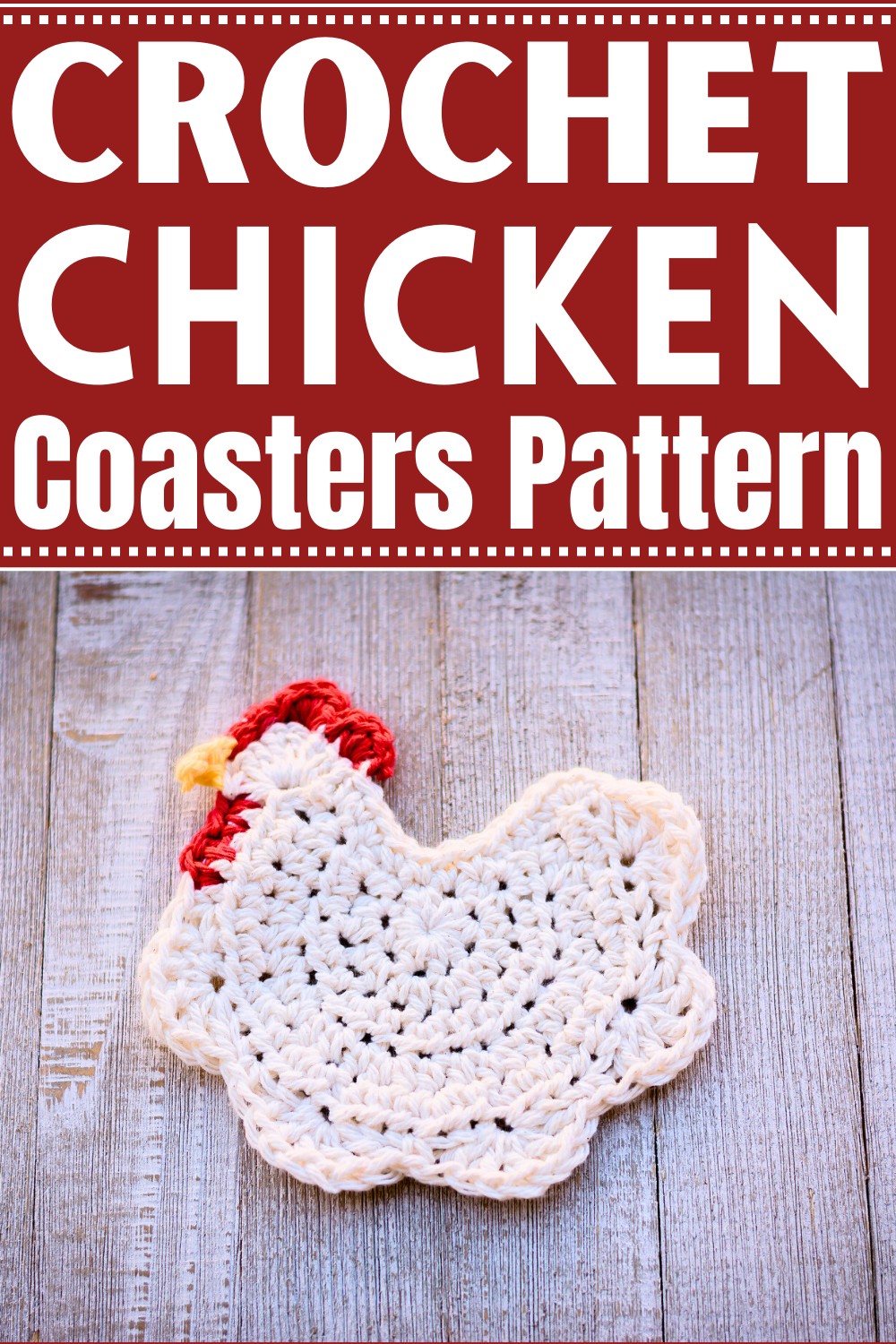 Crochet Chicken Coasters Pattern
