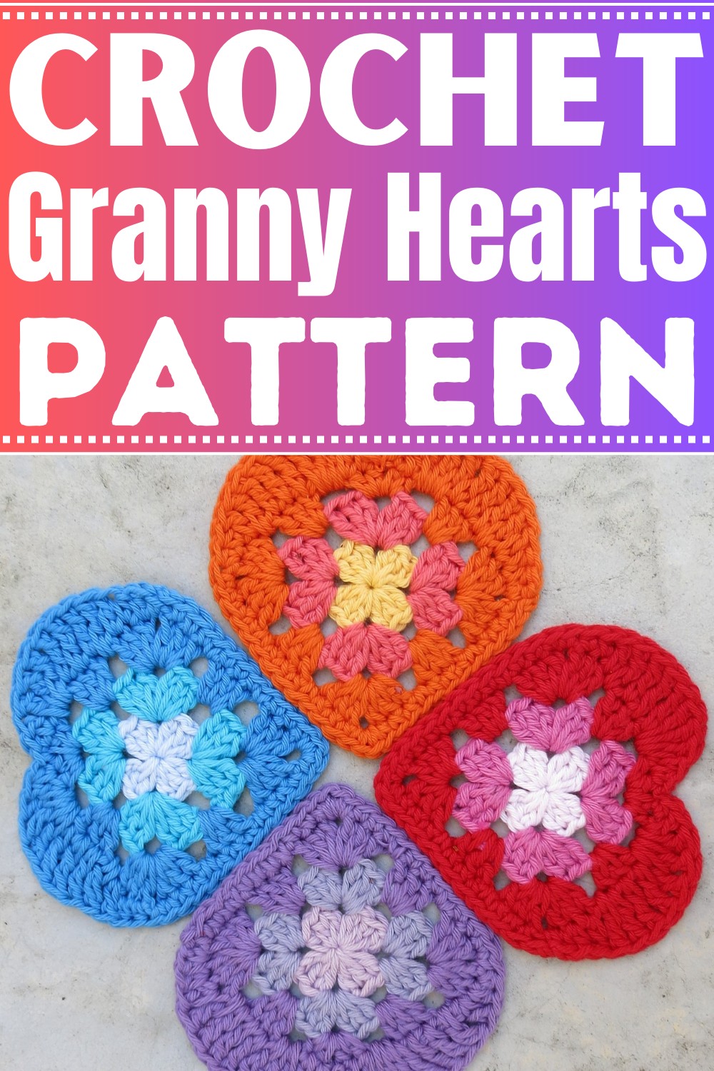 Crochet Granny Hearts Pattern