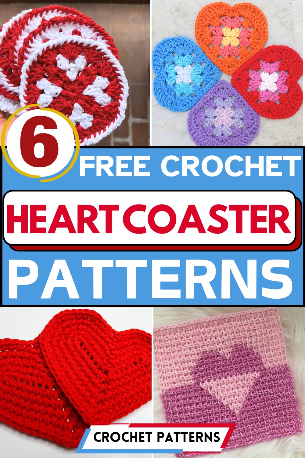 Crochet Heart Coaster Pattern